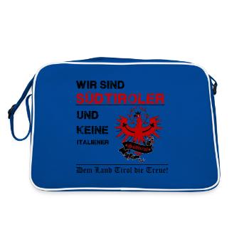 Südtirol - Retro Tasche - Blau/Weiß - Hinten