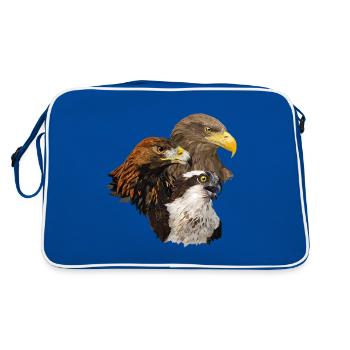 Oiseaux de proie - Sac Retro - bleu/blanc - Dos