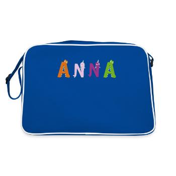 Anna - Retro Bag - blue/white - Back