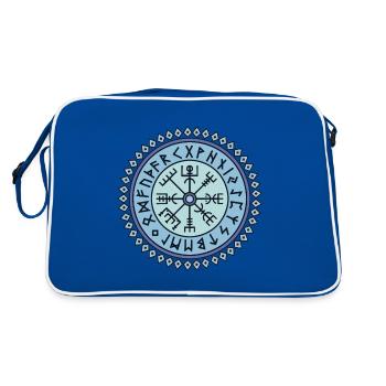 Symbole Vegvisir Runenschrift - Sac Retro - bleu/blanc - Dos
