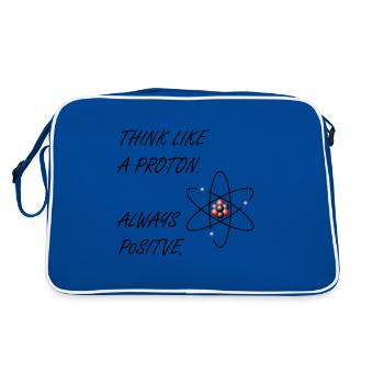 Proton - Soyez positif - Sac Retro - bleu/blanc - Dos