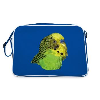 Australian parakeet - Retro Bag - blue/white - Back