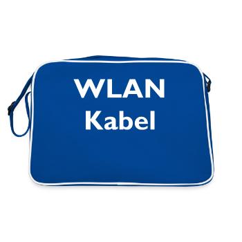 WLAN Kabel - Retro Tasche - Blau/Weiß - Hinten