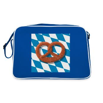 Bavarian pretzel - Retro Bag - blue/white - Back