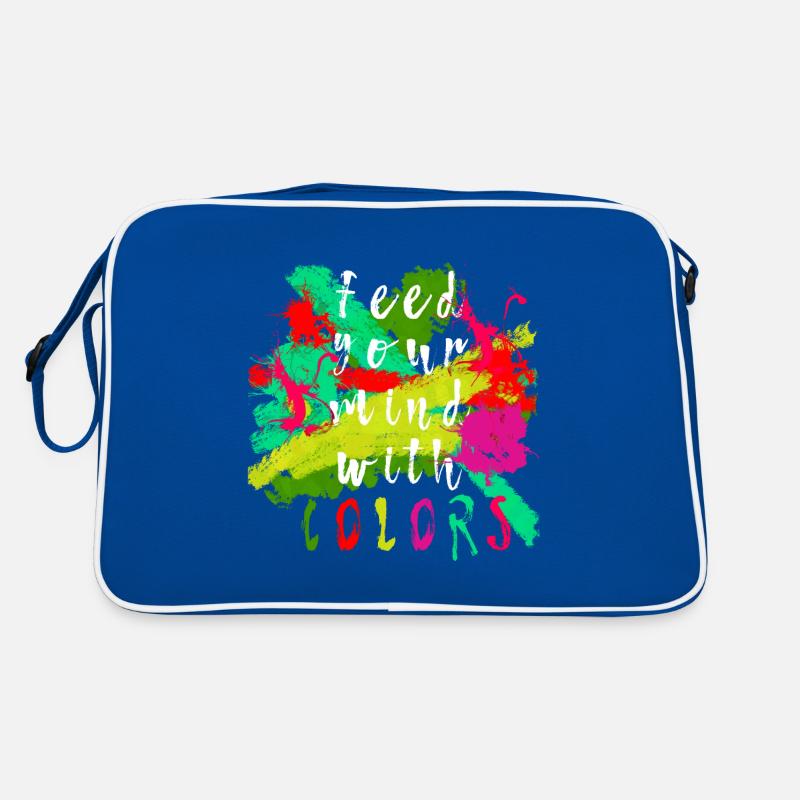 "Feed your mind with colors" slogan tolerance colorful Retro Bag