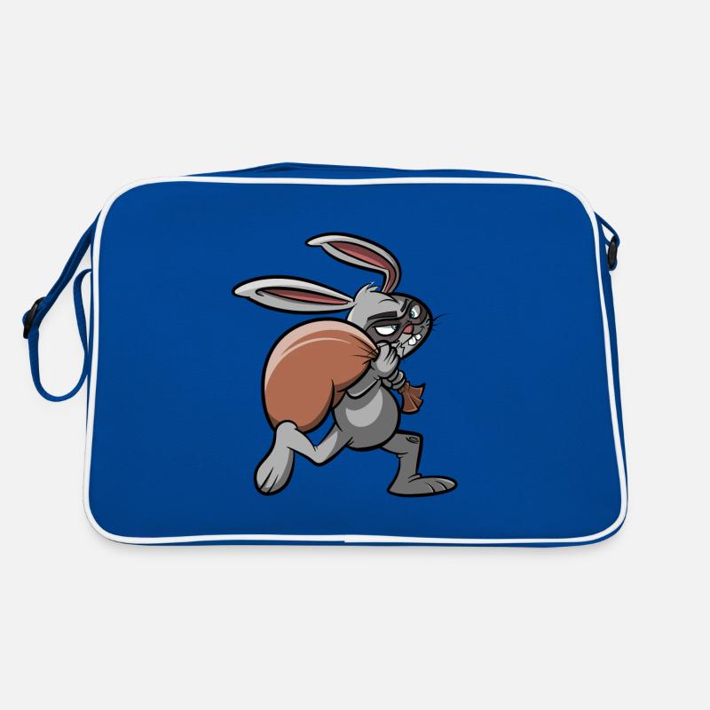 Voleur de banque - Lapin sur Raid Robbery Ganove - Sac Retro - bleu/blanc