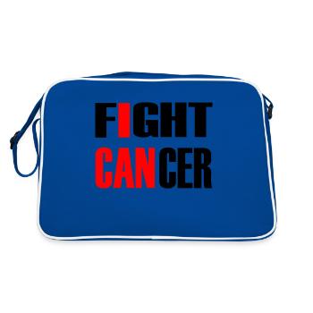 Combattre le cancer 1- lutter contre le cancer - Sac Retro - bleu/blanc - Dos