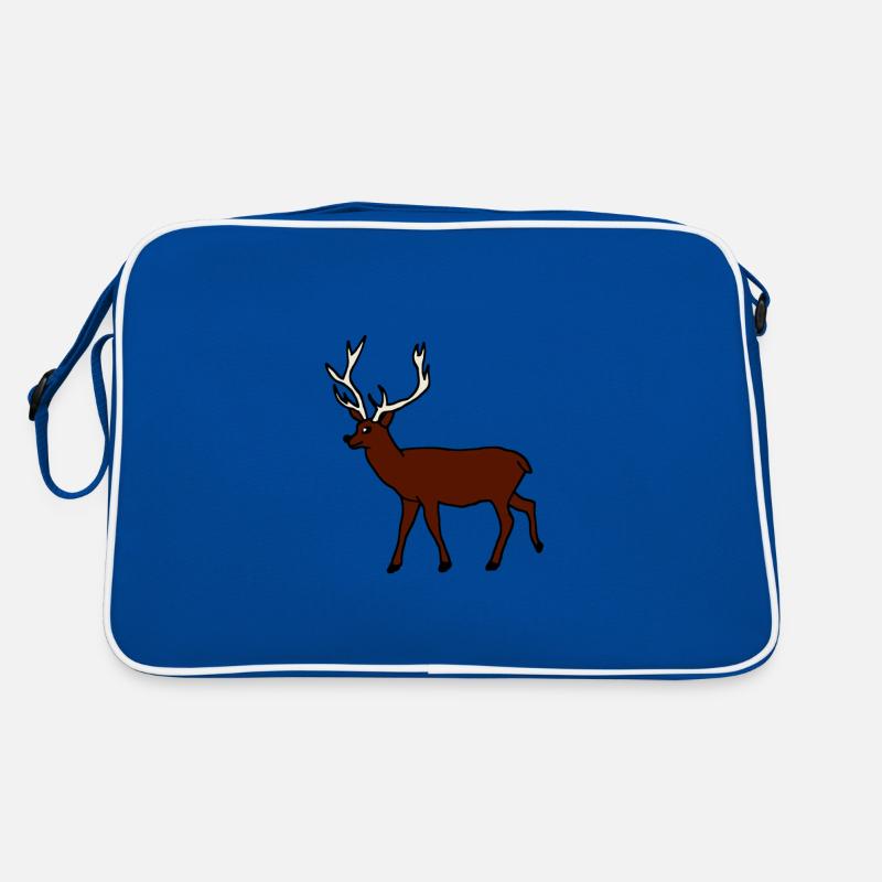 Hirsch, Waldtier Retro Tasche
