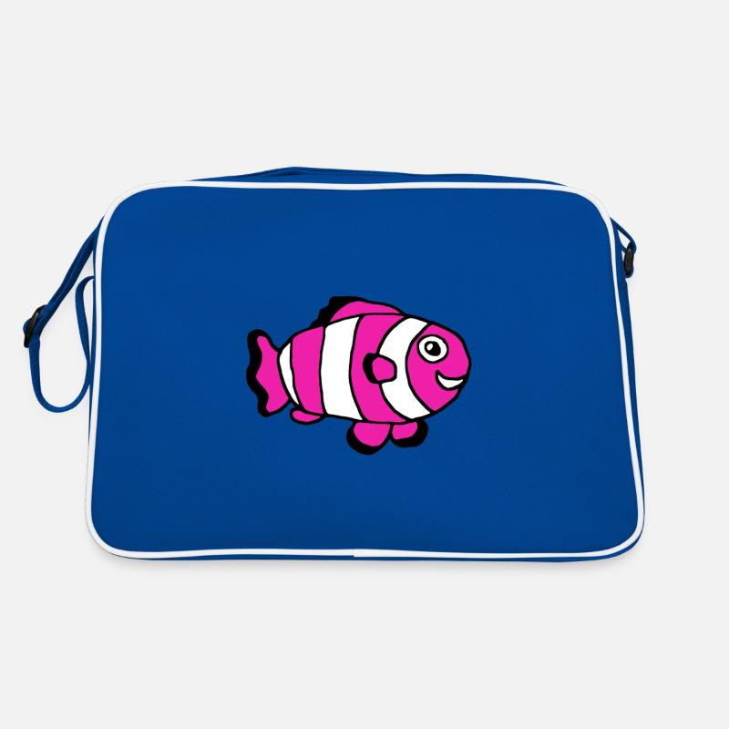 Pinker Clownfisch, Weibchen, Mädchen Retro Tasche