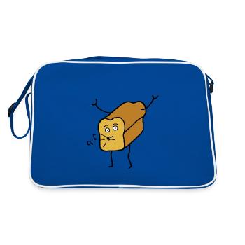 Danse pain grillé pain pain drôle de bande dessinée - Sac Retro - bleu/blanc - Dos