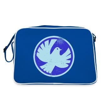 Friedenstaube - Retro Tasche - Blau/Weiß - Hinten