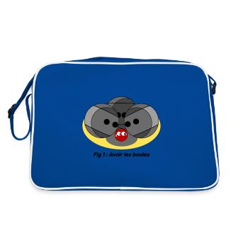 AVOIR LES BOULES ! (pétanque) - Sac Retro - bleu/blanc - Dos