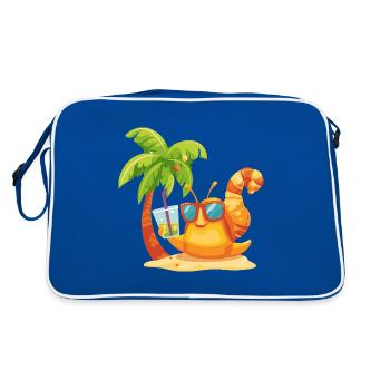 Snail Summer Beach Vacation - Retro Bag - blue/white - Back