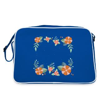 Des fleurs - Sac Retro - bleu/blanc - Dos