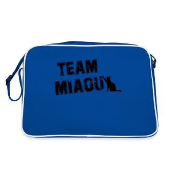Team miaou chat humour - Sac Retro - bleu/blanc - Dos