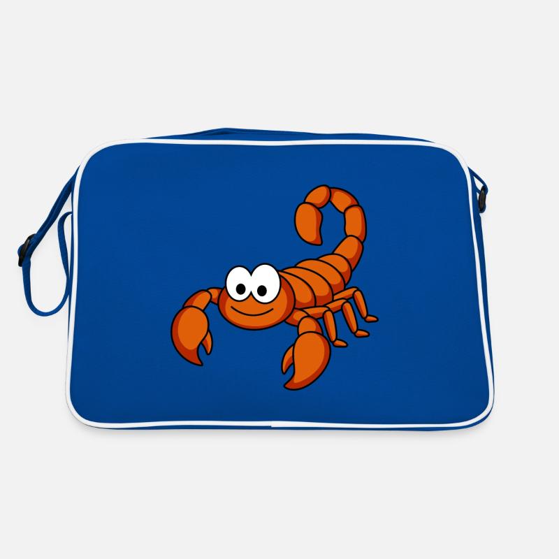 Skorpion Comic Tier - Retro Tasche - Blau/Weiß
