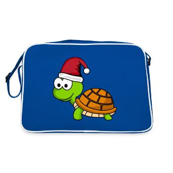 Turtle Comic Christmas - Retro Bag - blue/white - Back