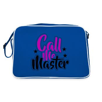 Master bestanden Abschluss Promotion Sponsion Uni - Retro Tasche - Blau/Weiß - Hinten