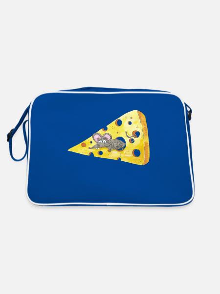 Cheese crunchy mouse - Retro Bag - blue/white - Back