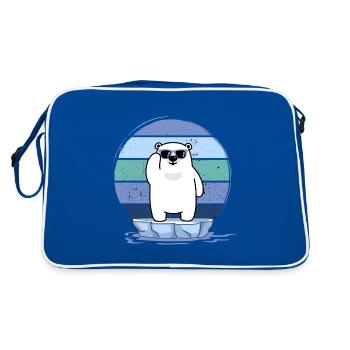 Baigneur de glace sur eau glacée résistant au froid Baignade d’hiver - Sac Retro - bleu/blanc - Dos