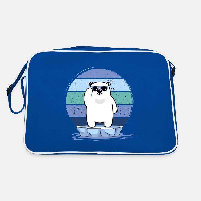 Eisbader am Eiswasser kälteresistent Winterbaden Retro Tasche