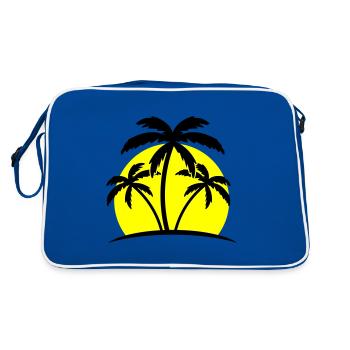palmiers de plage - Sac Retro - bleu/blanc - Dos
