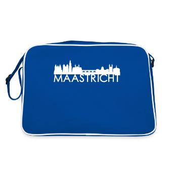 Idée cadeau Maastricht Pays-Bas skyline - Sac Retro - bleu/blanc - Dos