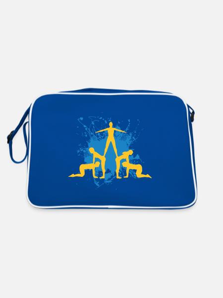Guard dance show dance show dance present gift idea - Retro Bag - blue/white - Back