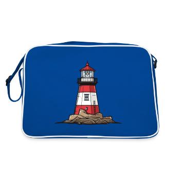 Icône de phare - Sac Retro - bleu/blanc - Dos