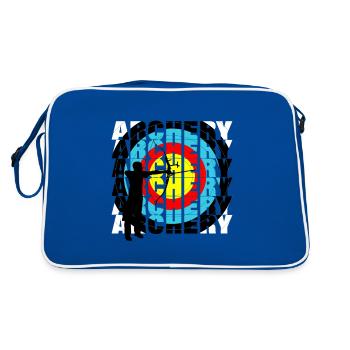 Archery Sport Cool Typography Archers Graphic - Retro Bag - blue/white - Back