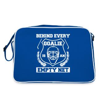 Un gardien de but derrière chaque but vide en glace nette - Sac Retro - bleu/blanc - Dos