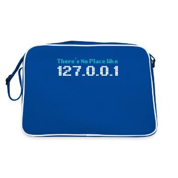 Computer Programming No Place Like 127.0.0.1 - Retro Bag - blue/white - Back