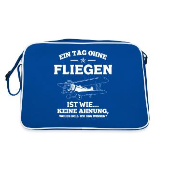 Une journée sans voler ne ressemble à aucune idée pilote - Sac Retro - bleu/blanc - Dos