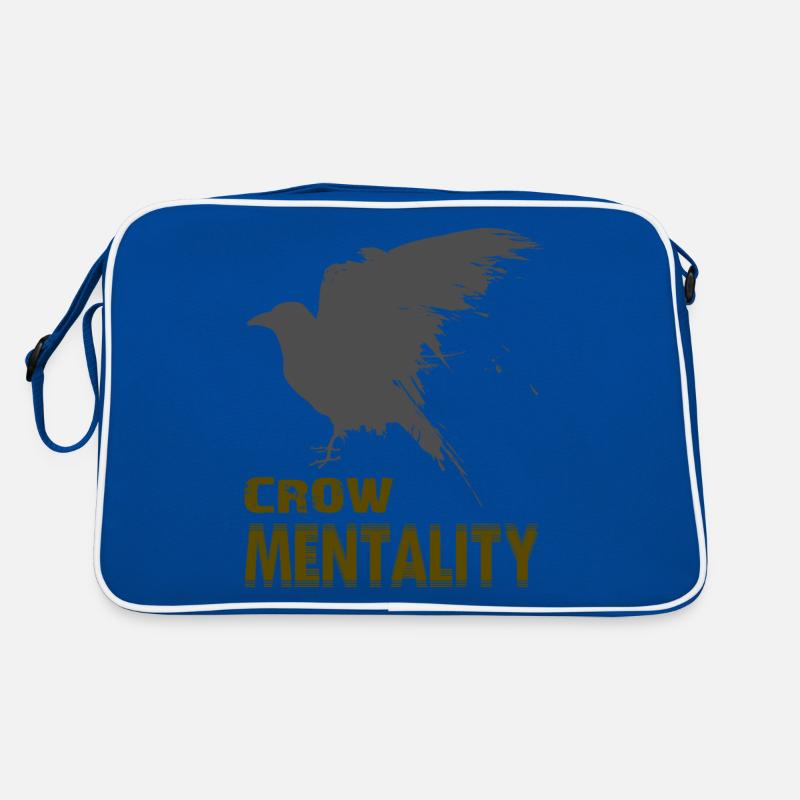 Raben Mentalität - Retro Tasche - Blau/Weiß