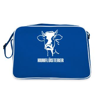 Vache chuchoteur fermier crâne - Sac Retro - bleu/blanc - Dos