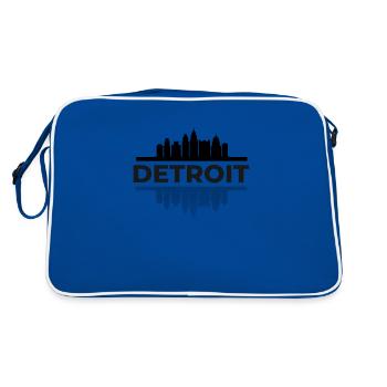 Detroit Michigan America City USA Techno Tours - Retro Bag - blue/white - Back