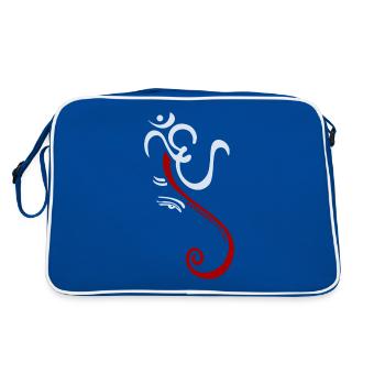 Ganesha Buddha pour les fans de yoga et de méditation - Sac Retro - bleu/blanc - Dos