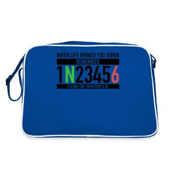1N23456 Circuit de moto One Down Down Is Up - Sac Retro - bleu/blanc - Dos