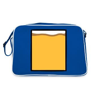 Beer Alcohol Schnap Party - Retro Bag - blue/white - Back