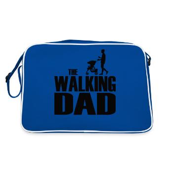 The Walking Dad Vater Papa werdende Väter Geschenk - Retro Tasche - Blau/Weiß - Hinten