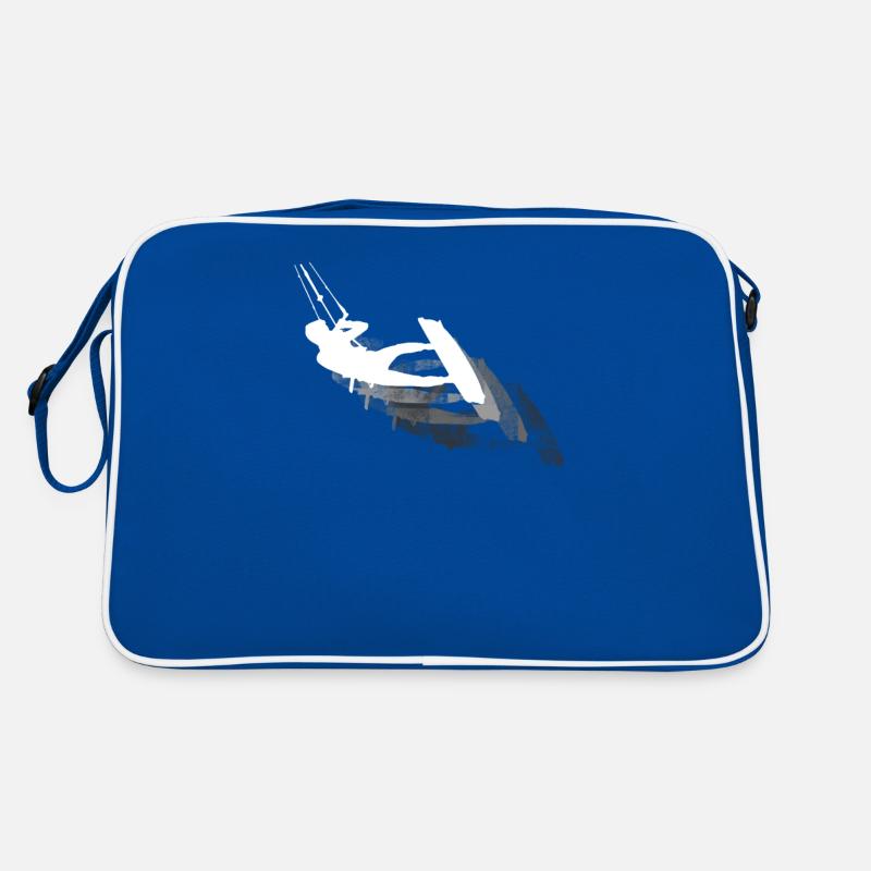 Kitesurfer Kitesurfing - Retro Tasche - Blau/Weiß