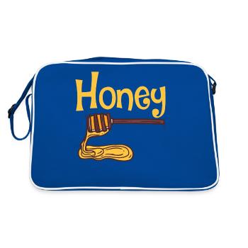 Honey bee bee - Retro Bag - blue/white - Back