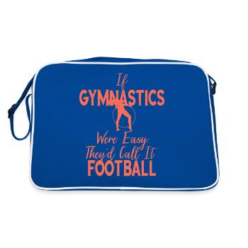 Turner Wenn Gymnastik einfach wäre, würde es genannt werden - Retro Tasche - Blau/Weiß - Hinten