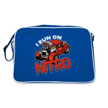 Dragrace V8 Moteur Muscle Voiture Nitro - Sac Retro - bleu/blanc - Dos