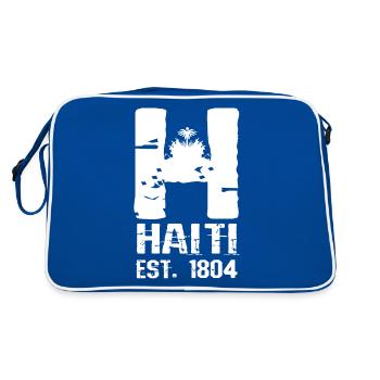 Haïti drapeau national fierté haïtienne 1804 I cadeau - Sac Retro - bleu/blanc - Dos