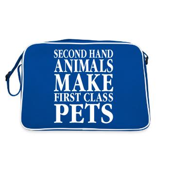Animal Rescue Second Hand Animals Make First - Retro Bag - blue/white - Back