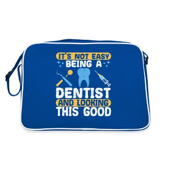 Cadeau pour dentiste Dentiste Dentist - Sac Retro - bleu/blanc - Dos