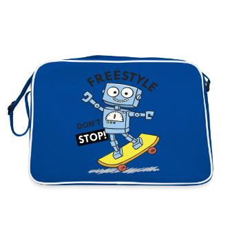 FREESTYLE N'ARRÊTEZ PAS - Sac Retro - bleu/blanc - Dos