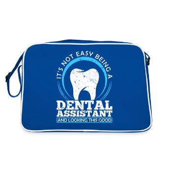 Assistante dentaire Dentistes Cabinet - Sac Retro - bleu/blanc - Dos