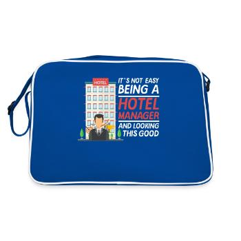 Hotel Owner Managing Director Owner Hotel Manager - Retro Bag - blue/white - Back